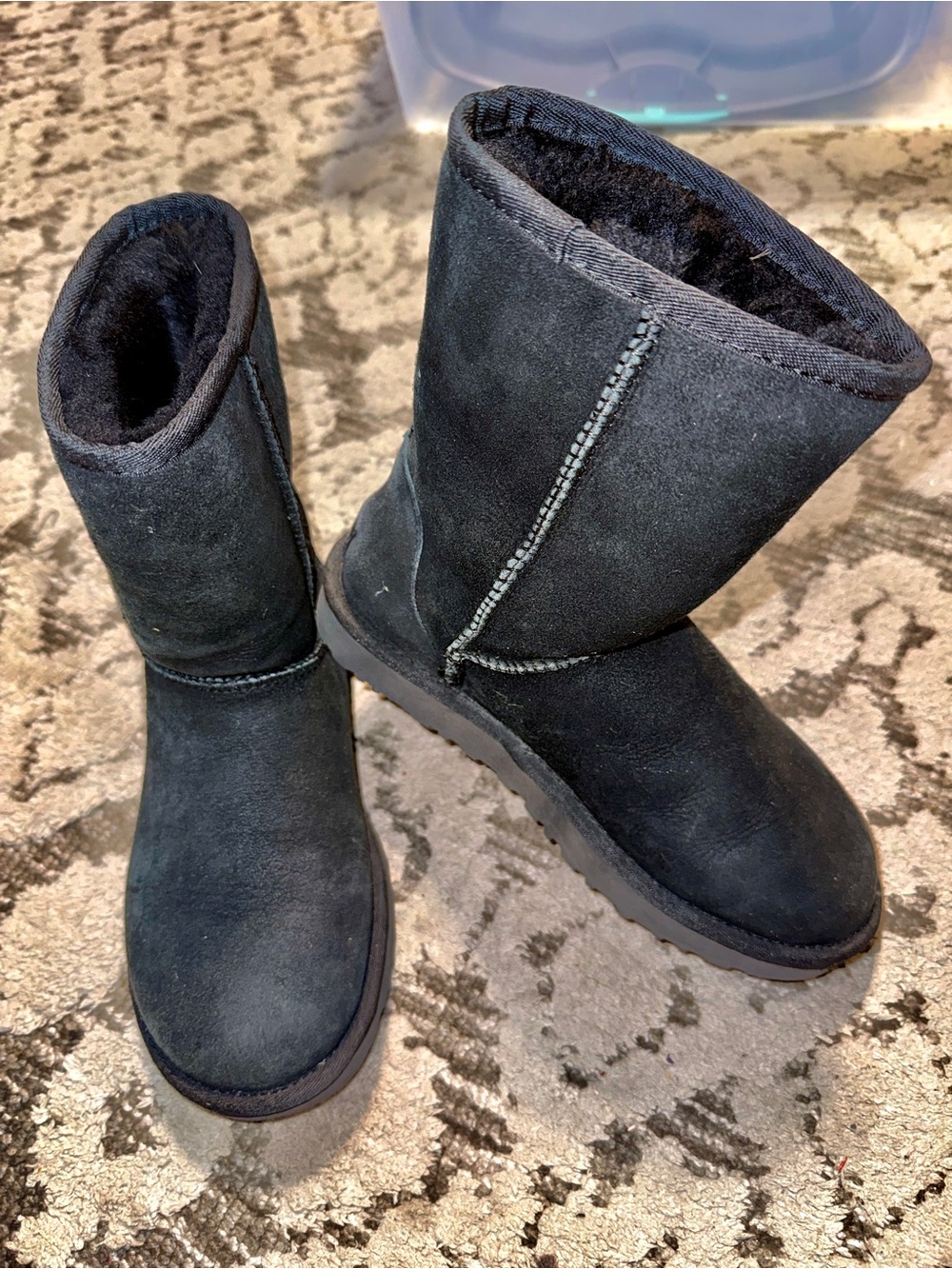 Black Uggs Women's Shearling-Lined Mid-Calf Boots Size 6